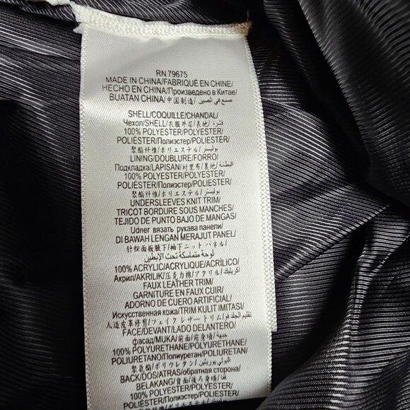 Puffer Quilt Black Womens BCBG Maxazria Womens Jacket Coat Belt Full Zip Long S - Picture 13 of 15